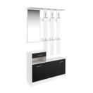 Garderobe Set EVEREST weiss/schwarz Garderobe Set EVEREST weiss/schwarz