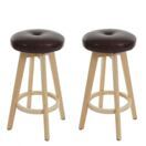 2x Barhocker Navan drehbar ~ bordeaux helle Beine 2x Barhocker Navan drehbar ~ bordeaux helle Beine
