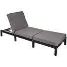 Rattan Sonnenliege Sofia schwarz