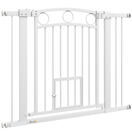 Türschutzgitter mit Katzentür 76-104cm für mittelgrosse Hunde Weiss Türschutzgitter mit Katzentür 76-104cm für mittelgrosse Hunde Weiss