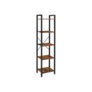 Bücherregal Standregal 5-Ebenen Industriestil Stahl Braun Schwarz Bücherregal Standregal 5-Ebenen Industriestil Stahl Braun Schwarz