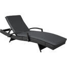 Rattan Sonnenliege Océane schwarz