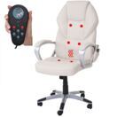 Massage Bürostuhl HWC mit Heizfunktion creme