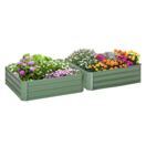 Pflanzkasten robust aus verzinktem Stahl für Garten Grün Pflanzkasten robust aus verzinktem Stahl für Garten Grün