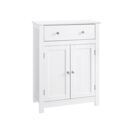 Badezimmerschrank 2 Türen und Schublade weiss