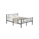 Doppelbett Metall Gestell 140 x 190 cm Schwarz