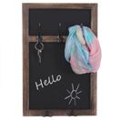 Wandgarderobe Kreidetafel 5 Haken ~ braun shabby