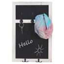 Wandgarderobe Kreidetafel 5 Haken ~ weiss shabby Wandgarderobe Kreidetafel 5 Haken ~ weiss shabby
