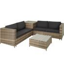 Rattan Lounge Siena natur/dunkelgrau