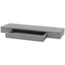 Wandregal JAM-H37 Schweberegal Schublade 8x80x25cm grau shabby Wandregal JAM-H37 Schweberegal Schublade 8x80x25cm grau shabby