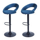 2er-Set Barhocker JAM-F46 Bistrohocker schwarz Samt petrol 2er-Set Barhocker JAM-F46 Bistrohocker schwarz Samt petrol