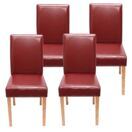 4x Esszimmerstuhl Littau ~ Kunstleder rot helle Beine 4x Esszimmerstuhl Littau ~ Kunstleder rot helle Beine