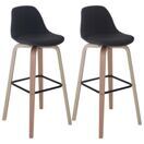 2x Barhocker Palmdale Tresenhocker mit Lehne ~ Textil dunkelgrau 2x Barhocker Palmdale Tresenhocker mit Lehne ~ Textil dunkelgrau