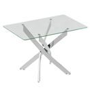 Esstisch Glas ECLIPSE 110 x 70 cm silber