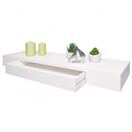 Wandregal Schweberegal 80x25x8cm weiss mit Schublade Wandregal Schweberegal 80x25x8cm weiss mit Schublade