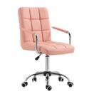 Bürostuhl Leder BENJAMIN rosa Bürostuhl Leder BENJAMIN rosa