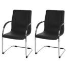2x Esszimmerstuhl Samara, Freischwinger schwarz