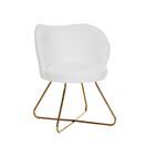 Sessel Teddy SHELDON weiss/gold