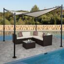 Pergola Phos Garten Pavillon Sonnensegel 4x4m creme Pergola Phos Garten Pavillon Sonnensegel 4x4m creme
