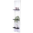 Shabby Wandregal Wandpaneel Holzregal 3 Ablagen 150x33x13cm weiss