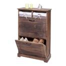 Shabby Schuhkipper Schuhschrank Schuhregal 100x60x24cm braun Shabby Schuhkipper Schuhschrank Schuhregal 100x60x24cm braun