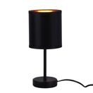 Tischlampe mit Stoffschirm schwarz