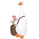 Pflanztopf mit Entwässerung im Schwan-Design für Indoor/Outdoor Weiss