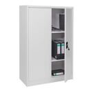 Aktenschrank Stahlschrank Büroschrank, 2 Türen 140x90cm grau Aktenschrank Stahlschrank Büroschrank, 2 Türen 140x90cm grau