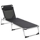 Sonnenliege 5-fach verstellbar ergonomisch Schwarz Sonnenliege 5-fach verstellbar ergonomisch Schwarz