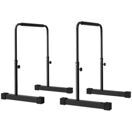 Dip Barren 2er-Set höhenverstellbar 80-100cm rutschfest für Krafttraining Schwarz