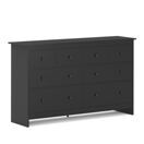 Kommode ADALIE 8 Schubladen 160 x 96 cm schwarz
