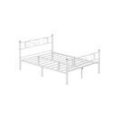 Doppelbett Metall Gestell 140 x 190 cm Weiss