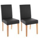 2x Esszimmerstuhl Littau ~ schwarz matt helle Beine 2x Esszimmerstuhl Littau ~ schwarz matt helle Beine