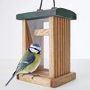 Vogelfutterhaus Grünspitz mit Plexiglasscheiben & Aufhängung