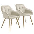 Esszimmerstuhl Marilyn creme/gold 2er Set Esszimmerstuhl Marilyn creme/gold 2er Set