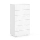 Kommode AVILA 6 Schubladen 65 x 119 cm Hochglanz weiss