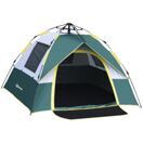 Kuppelzelt für 3 Personen 205x195x135cm aus Polyester Grün Kuppelzelt für 3 Personen 205x195x135cm aus Polyester Grün
