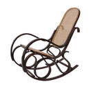 Schaukelstuhl Schwingsessel M41 aus Holz Walnuss Rattan Schaukelstuhl Schwingsessel M41 aus Holz Walnuss Rattan