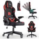 Gaming Stuhl mit Nacken- & Lordosenkissen ergonomisch & bis 150kg belastbar