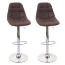 2x Barhocker Tresenhocker vintage dunkelbraun Textil 2x Barhocker Tresenhocker vintage dunkelbraun Textil