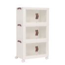 Rollturm mit 3 Aufbewahrungsboxen beige