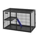 Kleintierkäfig 92 x 58 x 65 cm schwarz Kleintierkäfig 92 x 58 x 65 cm schwarz