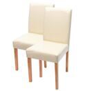 2x Esszimmerstuhl Littau ~ creme helle Beine