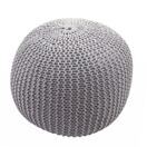Pouf Sitzhocker 40x50cm Strickhocker grau