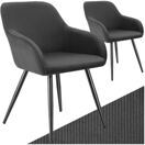 Stuhl Marilyn anthrazit/schwarz 2er Set Stuhl Marilyn anthrazit/schwarz 2er Set