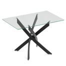 Esstisch Glas ECLIPSE 110 x 70 cm schwarz