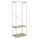 Garderobe Kleiderständer 60 x 167 cm braun/weiss