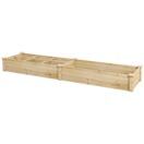 Hochbeet mit 2 Fächern aus Holz 237x60x25cm Natur Hochbeet mit 2 Fächern aus Holz 237x60x25cm Natur