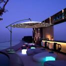 Sonnenschirm mit LED, 350 cm, anthrazit Sonnenschirm mit LED, 350 cm, anthrazit