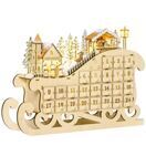 Adventskalender Holz mit Lichter 45 cm x 10 cm x 31 cm Adventskalender Holz mit Lichter 45 cm x 10 cm x 31 cm
